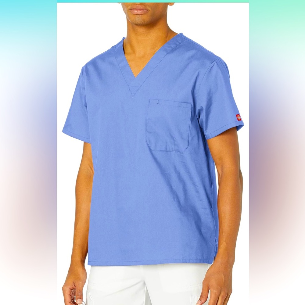 Unisex one pocket scrub top